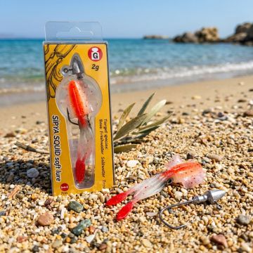 🦑 Реалистична Силиконова Примамка Sipya Squid Soft Lure 7 см. с Джиг Глава 2 гр.