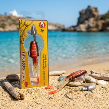 🦑 Реалистична Силиконова Примамка Sipya Squid Soft Lure 7 см. с Джиг Глава 2 гр.