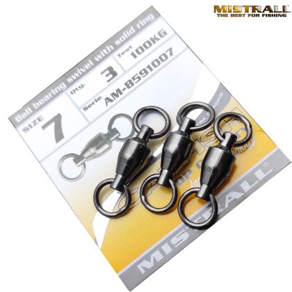 ВИРБЕЛИ MISTRALL BALL BEARING SWIVEL № 7 - 3 бр/8591007