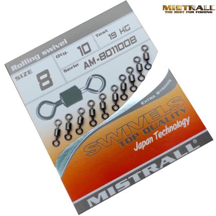 ВИРБЕЛИ MISTRALL ROLLING SWIVEL № 8- 10 бр/8011008