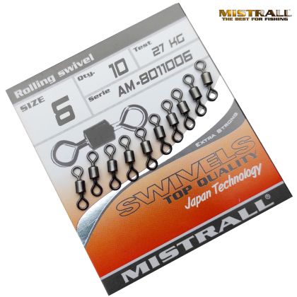 ВИРБЕЛИ MISTRALL ROLLING SWIVEL № 6- 10 бр/8011006