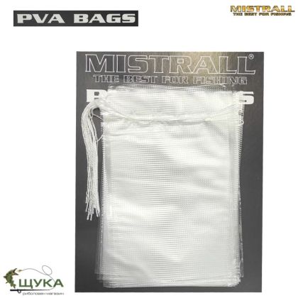 PVA ТОРБИЧКИ С PVA КОНЕЦ MISTRALL 70Х150 mm. 10 бр./пакет-6501031