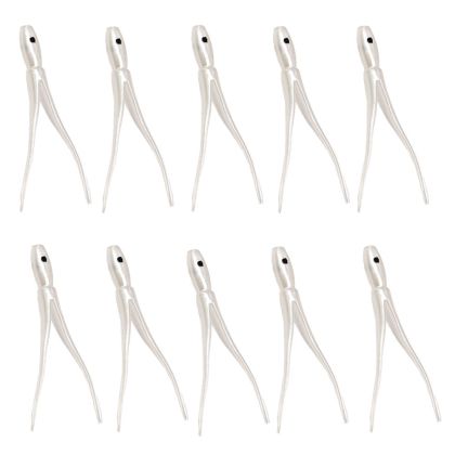 UV СИЛИКОНОВИ ОКТОПОДИ Лястовица 3.4см  10 бр. Pearl White