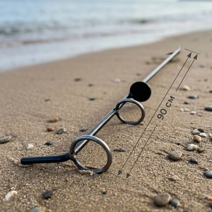 🎣 Метална стойка (колче) за морски риболов – 90 см / 10 мм