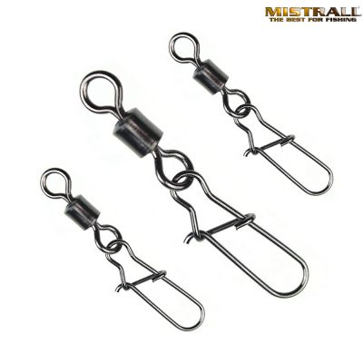 ВИРБЕЛИ С КАРАБИНА MISTRALL CARP ROLLING SWIVEL FASTLOCK SNAP  № 6- 10 бр/8331006