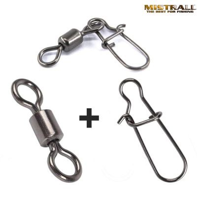ВИРБЕЛИ С КАРАБИНА MISTRALL CARP ROLLING SWIVEL FASTLOCK SNAP  № 6- 10 бр/8331006
