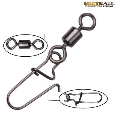 ВИРБЕЛИ С КАРАБИНА MISTRALL CARP ROLLING SWIVEL FASTLOCK SNAP  № 6- 10 бр/8331006