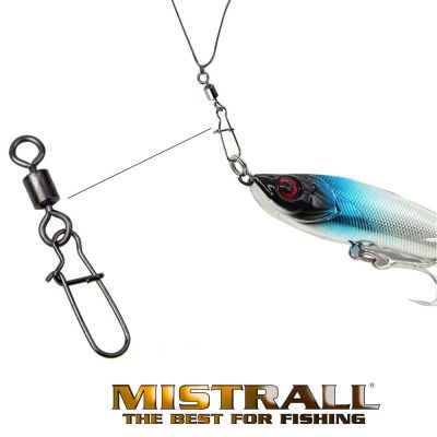 ВИРБЕЛИ С КАРАБИНА MISTRALL CARP ROLLING SWIVEL FASTLOCK SNAP  № 6- 10 бр/8331006