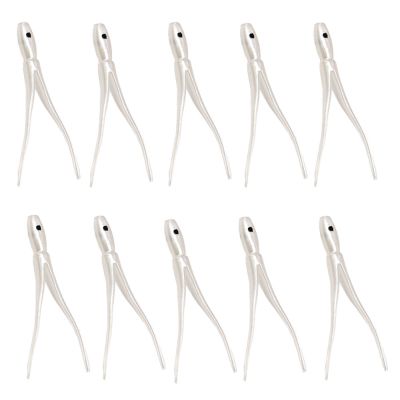 UV СИЛИКОНОВИ ОКТОПОДИ Лястовица 3.4см  10 бр. Pearl White