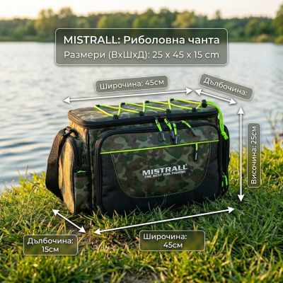 🎣 Професионална Водоустойчива и Плаваща Риболовна Чанта MISTRALL FL